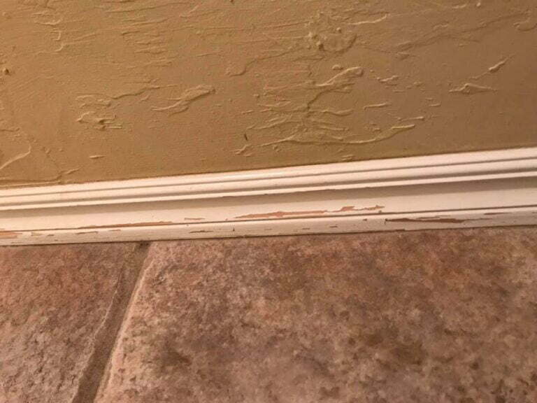 baseboard paint peeling