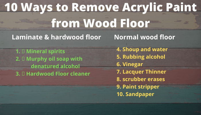 10 Ways to Remove Acrylic Paint from Wood Floor