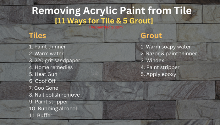 Removing Acrylic Paint from Tile [11 Ways for Tile & 5 Grout]